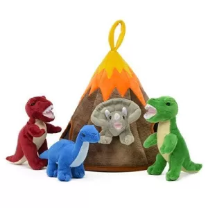 10″ Dinosaur Volcano House – 4 Dinosaurs For Sale