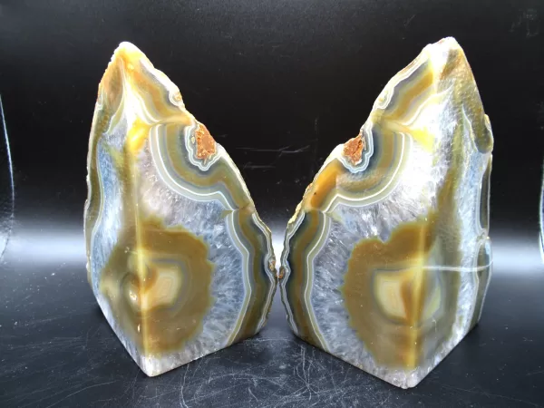 Genuine Brazil Agate Polished Bookend For Sale #1a