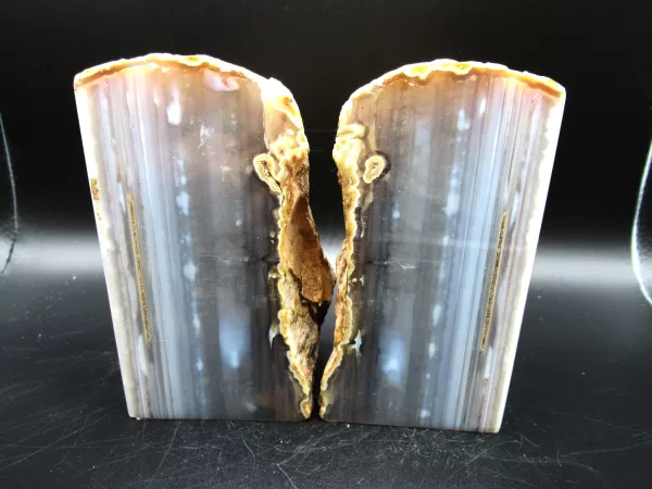 Genuine Brazil Agate Polished Bookend For Sale #3b