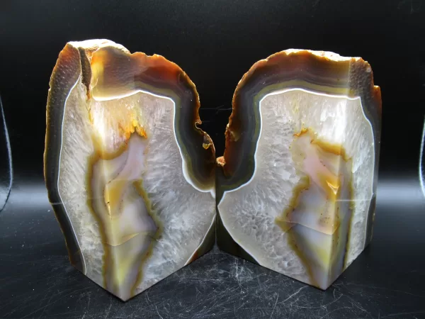 Genuine Brazil Agate Polished Bookend For Sale #5a