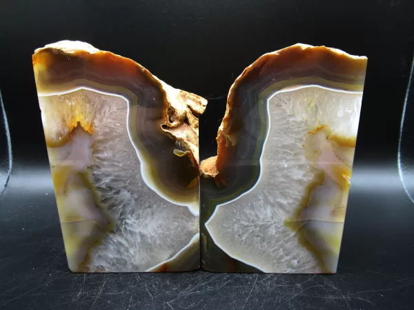 Genuine Brazil Agate Polished Bookend For Sale #5b