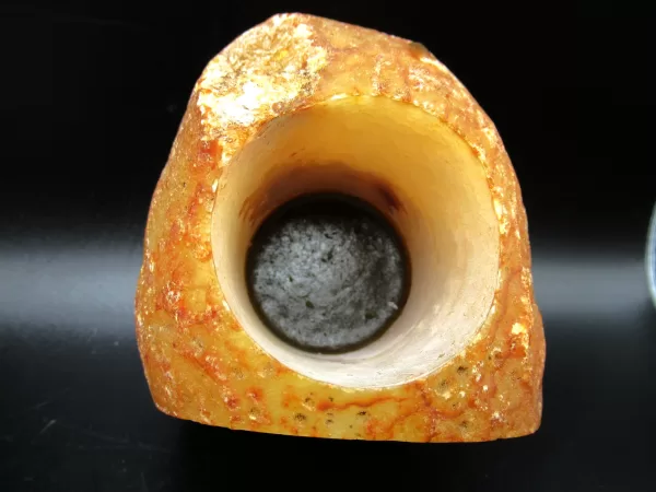 Natural Agate Mineral Candle Holder #1a For Sale