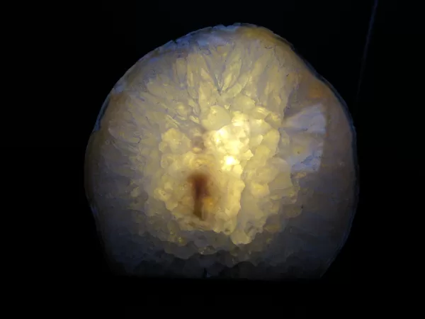 Natural Agate Mineral Candle Holder #2b For Sale