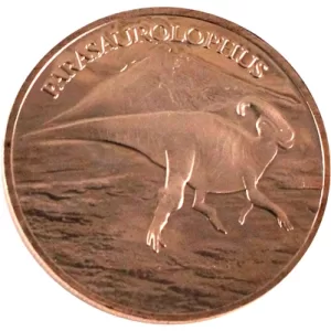 Parasaurolophus Copper Coin