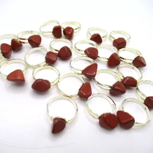 Genuine Red Jasper Mineral Rings Adjustable For Sale