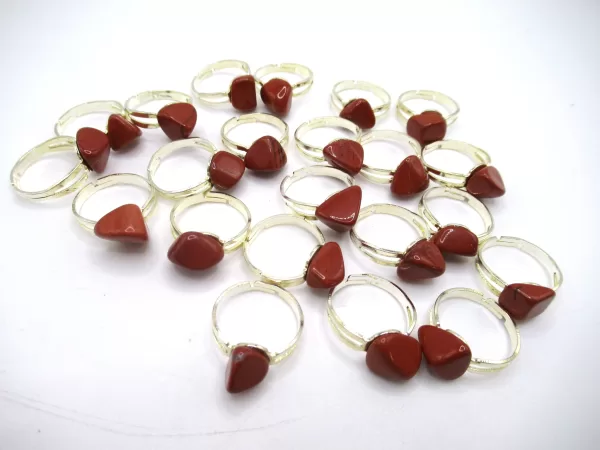 Genuine Red Jasper Mineral Rings Adjustable For Sale