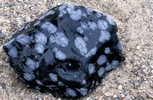 Snowflake Obsidian Mineral Ring